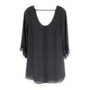 ASTR Black Lace Tunic Dress